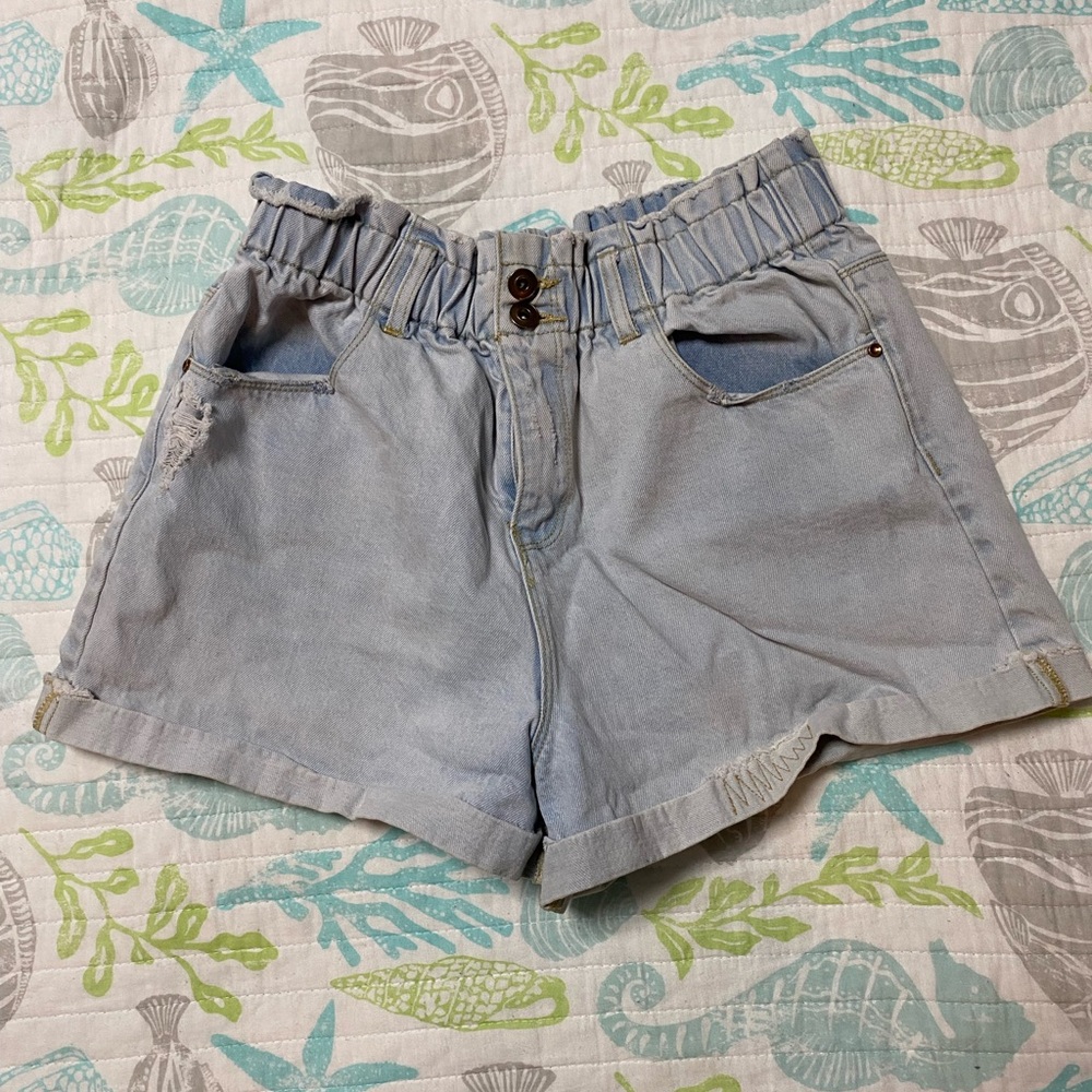 Light Blue Denim Women's Shorts